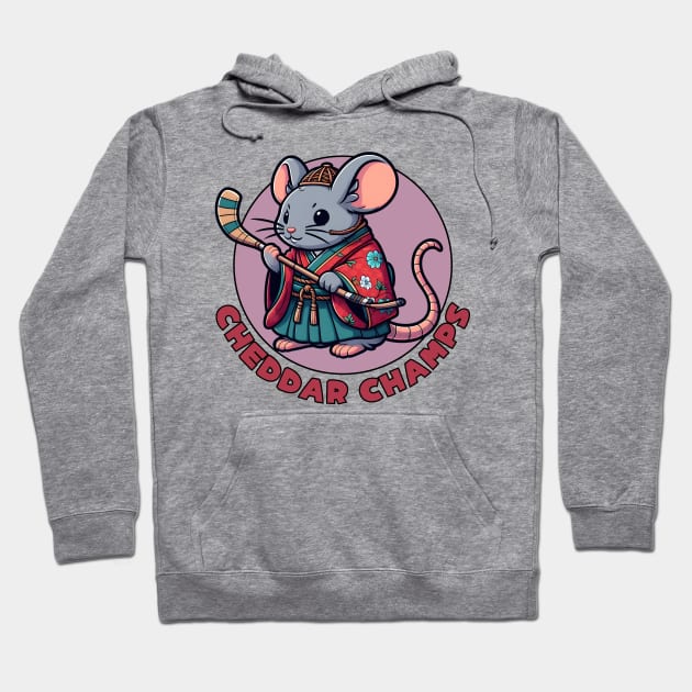 Ice hockey mouse Hoodie by Japanese Fever